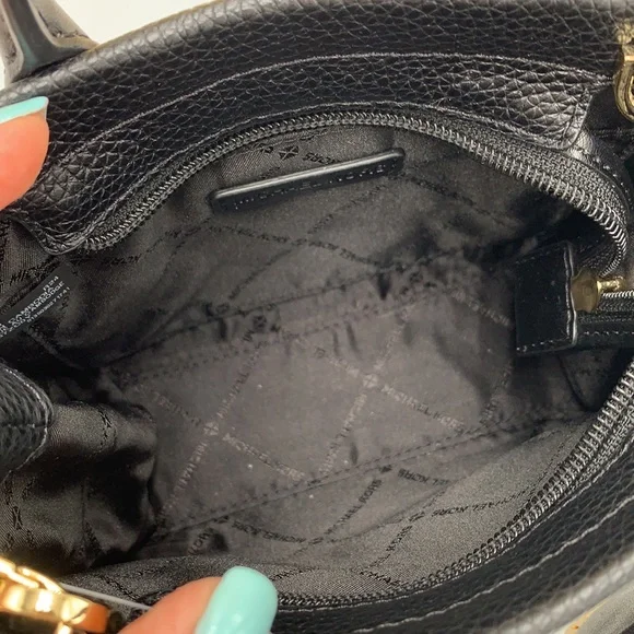 MICHAEL KORS Mirella Extra-Small Shopper XBody Crossbody Bag NWT Black color - Picture 10 of 14